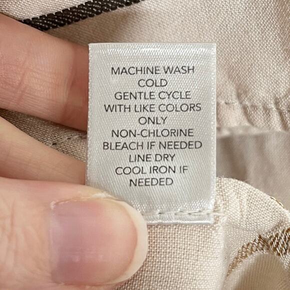 Christopher & Banks Womens Tunic Blouse L Multicolor Stripe Roll Tab Long Sleeve - Picture 11 of 11